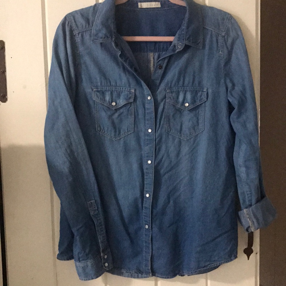 Denim button down shirt